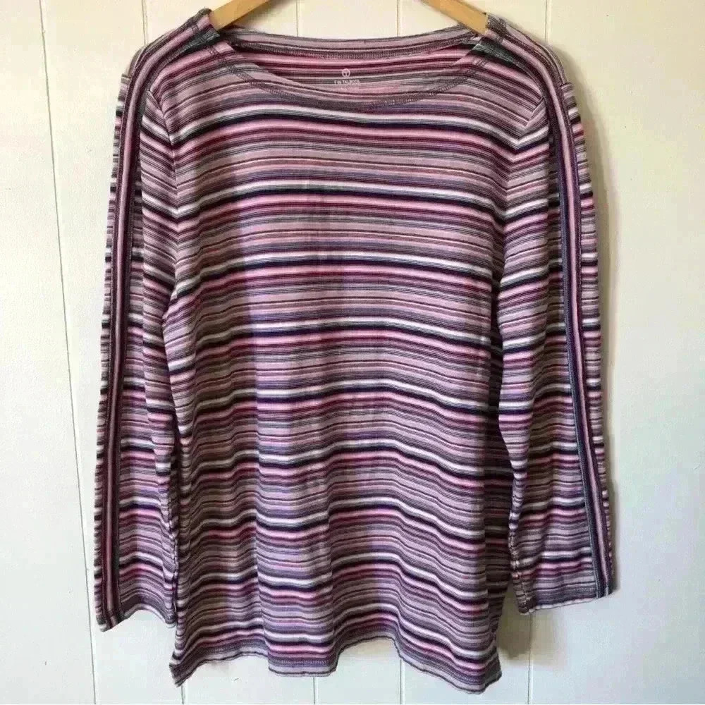 Talbots Striped Cotton Top Size XLP